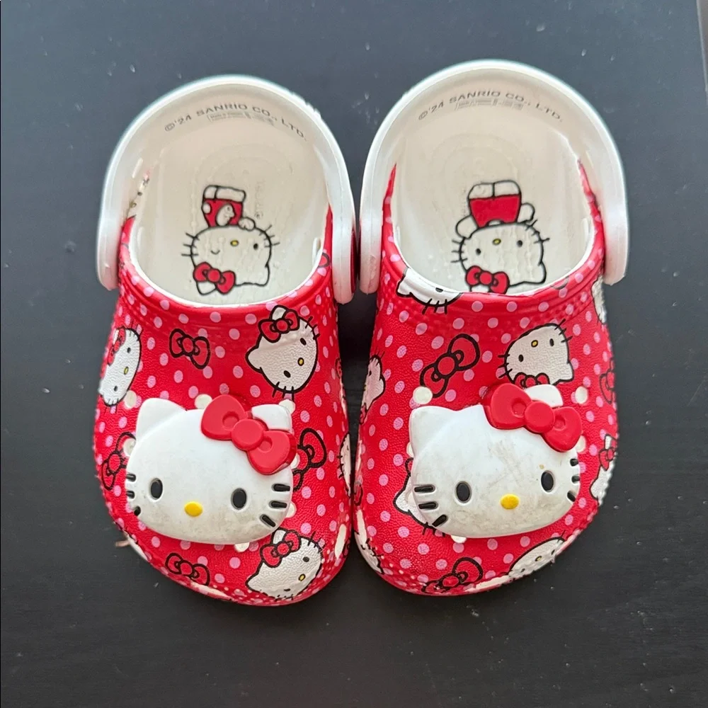 Hello Kitty Pink Kids crocks size 5 kids